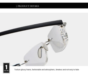 Men TR90 Rimless Reading Glasses Prescription Presbyopic Glasses Women Dioptric Lenses Eyeglasses Blue Light Blcoking Eyewear