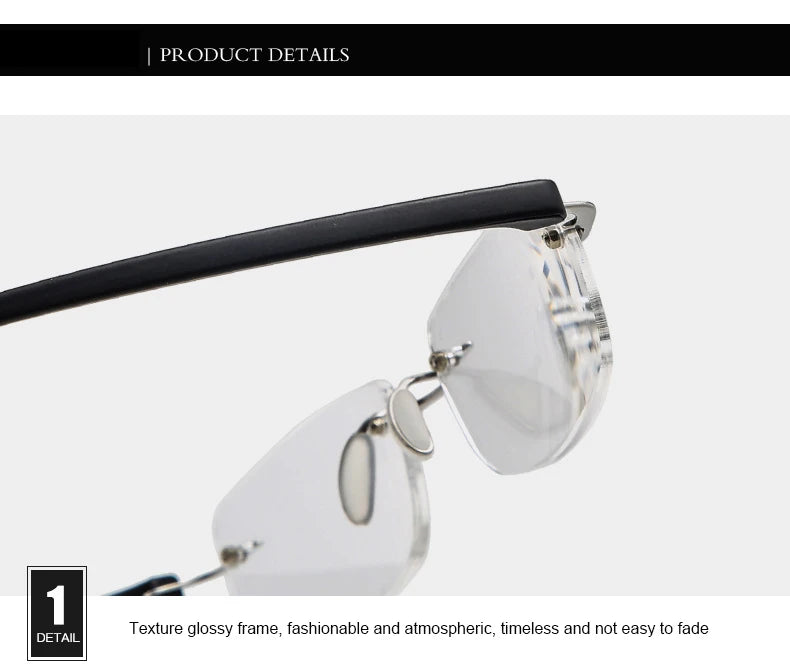Men TR90 Rimless Reading Glasses Prescription Presbyopic Glasses Women Dioptric Lenses Eyeglasses Blue Light Blcoking Eyewear