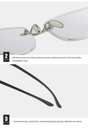Men TR90 Rimless Reading Glasses Prescription Presbyopic Glasses Women Dioptric Lenses Eyeglasses Blue Light Blcoking Eyewear
